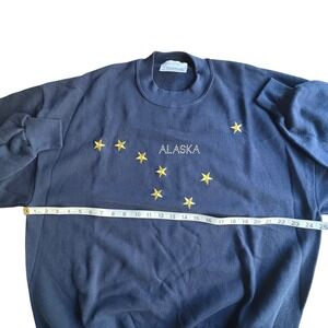 NWOT Christine Alexander Vtg Y2K‎ Alaska Rhinestone Sweatshirt Crewneck Navy XL